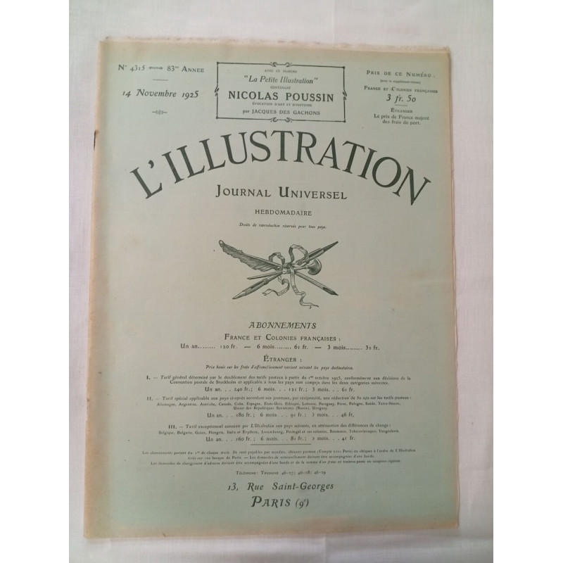 L'Illustration Journal Universel / N° 4315 / Novembre 1925