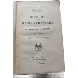 Histoire de la marine française des origines jusqu'à la Révolution