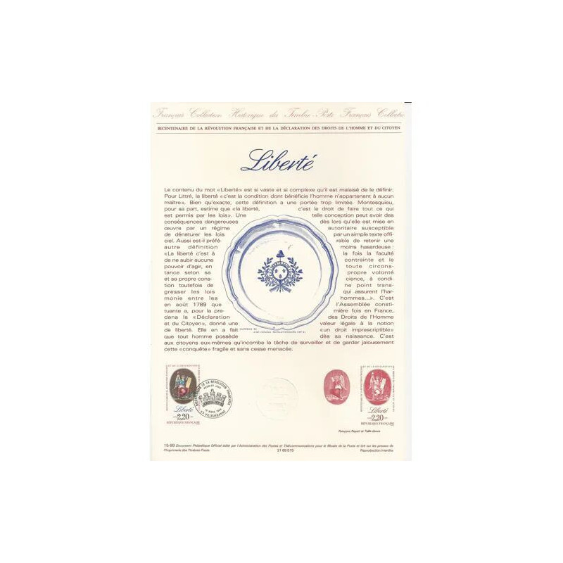 Document Philatelique Officiel (Liberte)