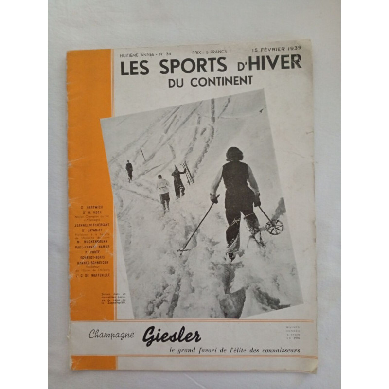 Les sports d'hiver du continent N.34 - 15/02/1939