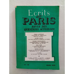 Écrits de Paris : Revue des questions actuelles - mars 1970