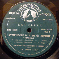 Symphonie No. 4 "Tragique" / "Rosamunde"