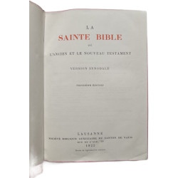 La Sainte Bible ou l'Ancien et le Nouveau Testament