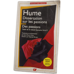 Hume Dissertation sur les passions Des passions