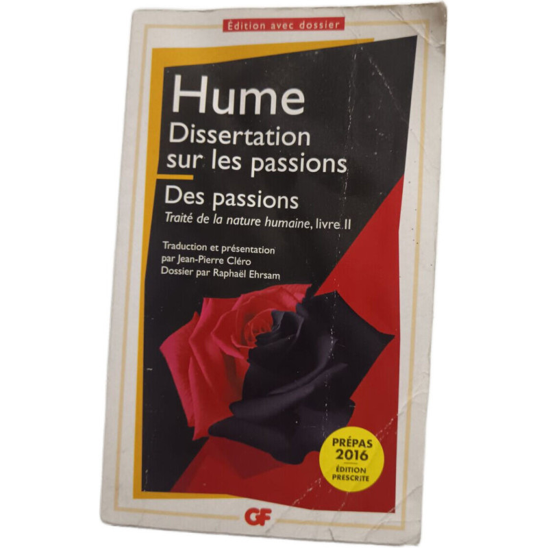 Hume Dissertation sur les passions Des passions