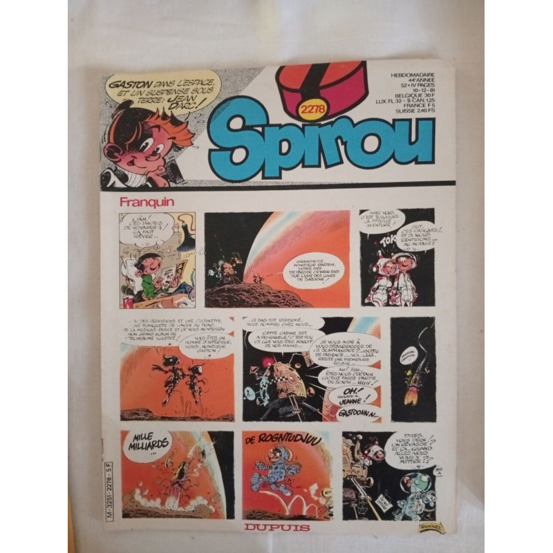 Spirou 10 décembre 1981 – nº 2278